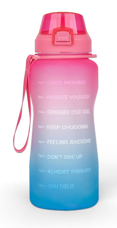 WATER BOTTLE JUMBLE & CO 2LT PET BPA & P/LATE FREE REMOVABLE STRAW PINK