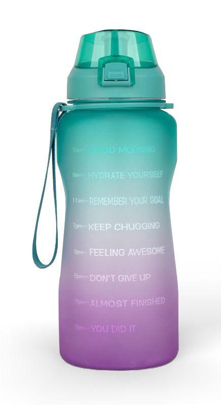 WATER BOTTLE JUMBLE & CO 2LT PET BPA & P/LATE FREE REMOVABLE STRAW TEAL