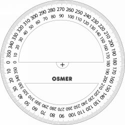 PROTRACTOR OSMER 10CM 360 DEGREE CLEAR