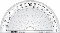 PROTRACTOR OSMER 10CM 180 DEGREE CLEAR