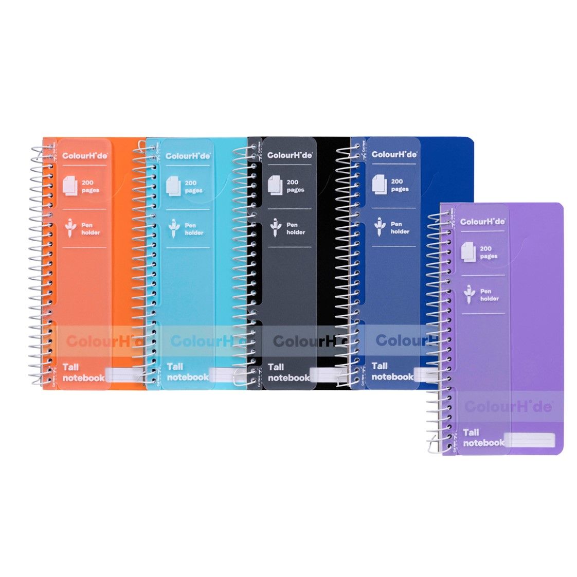 NOTEBOOK COLOURHIDE SLIMLINE ASTD 200PGPG