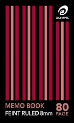 MEMO BOOK OLYMPIC 165X100MM STAPLED 80PG