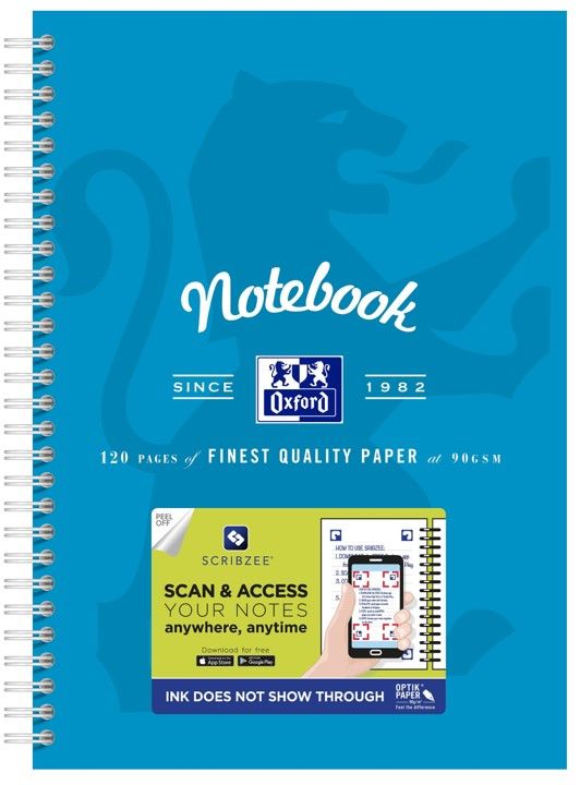 NOTEBOOK OXFORD B5 SCRIBZEEÃ¯Â¿Â½ COMPATIBLE TURQUIOSE 120PG