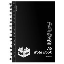 NOTEBOOK SPIRAX P570 PP A5 S/O 200PG BLACK