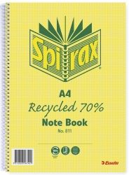 NOTEBOOK SPIRAX 811 RECYCLED A4 240PG