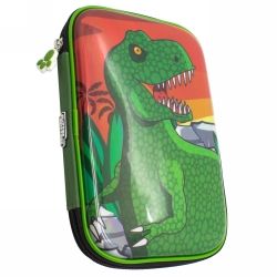 PENCIL CASE GLITTER CRITTERS CARRYME T-REX