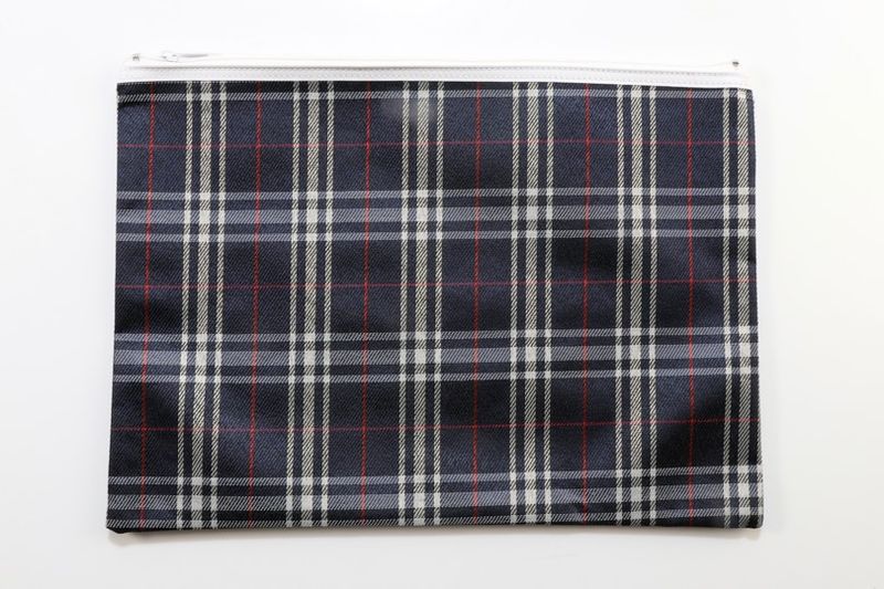 PENCIL CASE GNS 36X25.5CM TARTAN ASSORTED