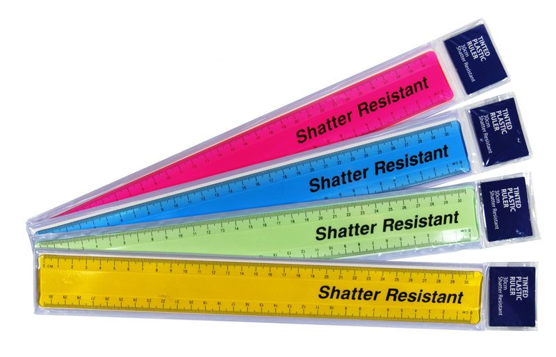 RULER GNS 30CM SHATTERPROOF