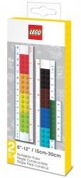 RULER LEGO 15-30CM W/BUILDABLE BRICKS WHITE