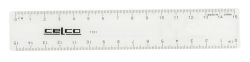 RULER CELCO 15CM CLEAR PLASTIC TC101