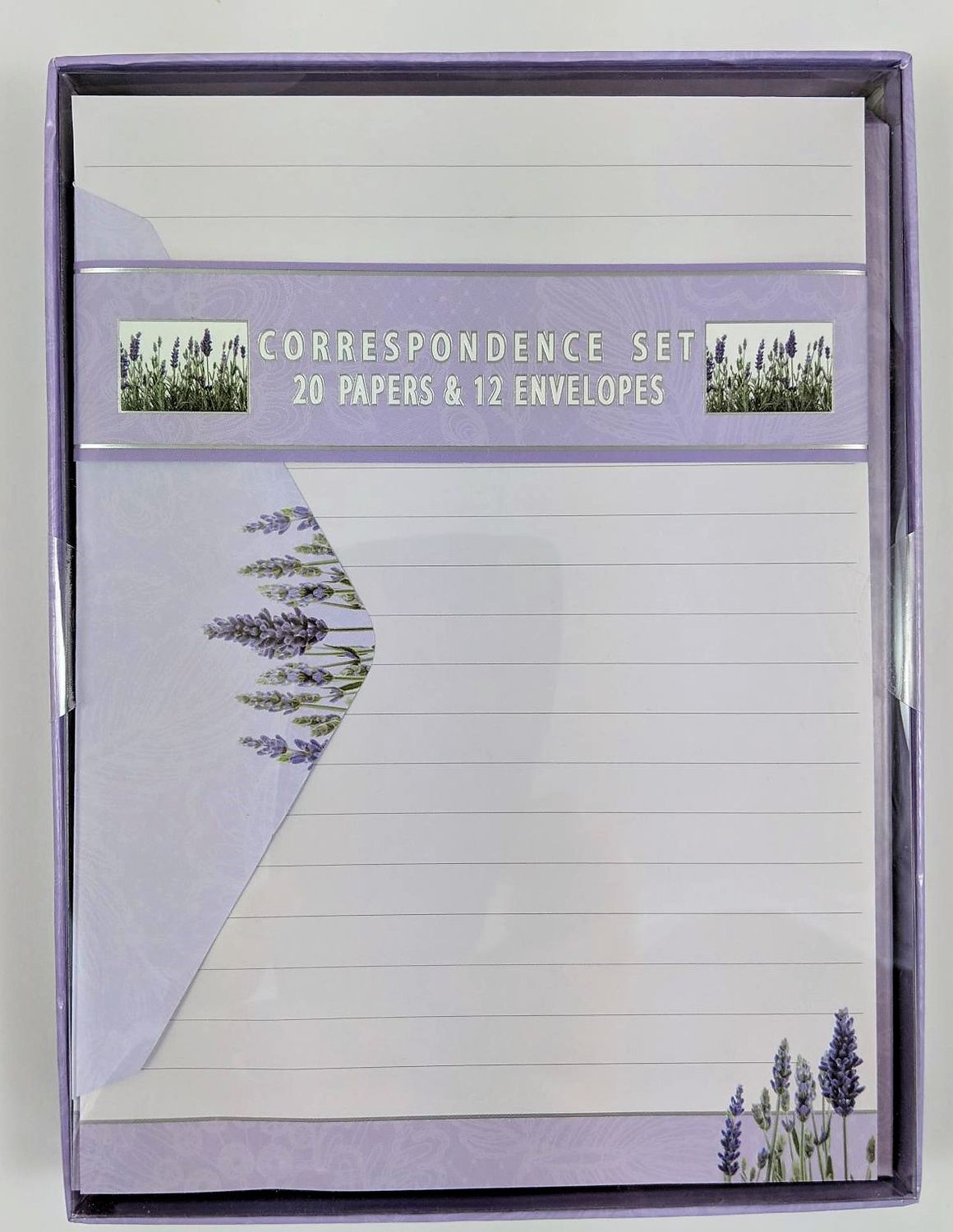 CORRESPONDENCE SET OZCORP LAVENDER 20SHT 12ENV