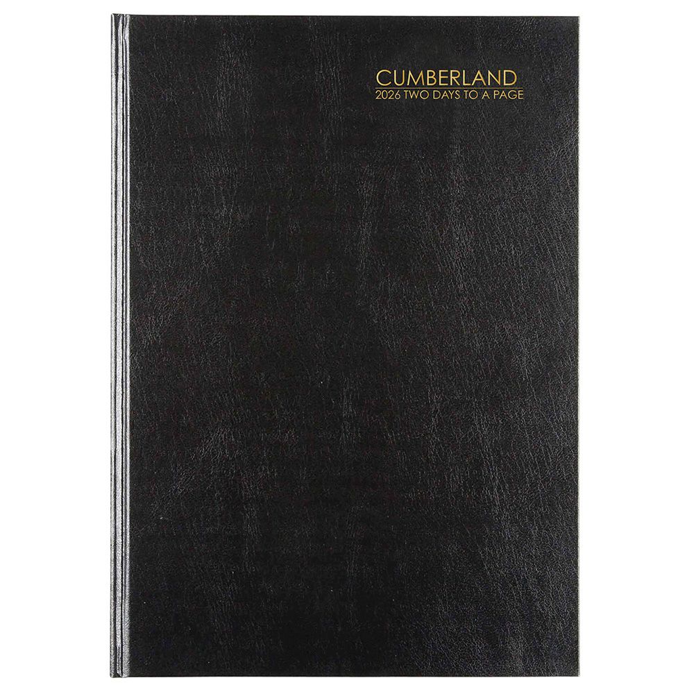 DIARY 2026 CUMBERLAND 52ECBK A5 CASAEBOUND 2DTP BLACK