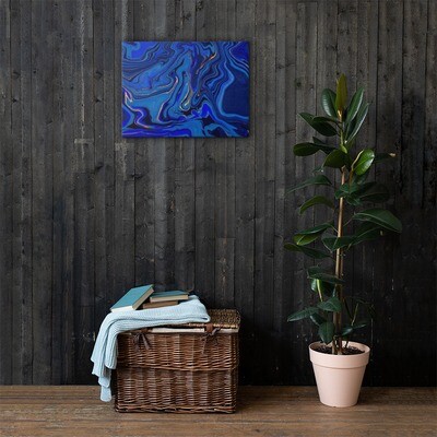 Marbled blue abstract - Canvas prints