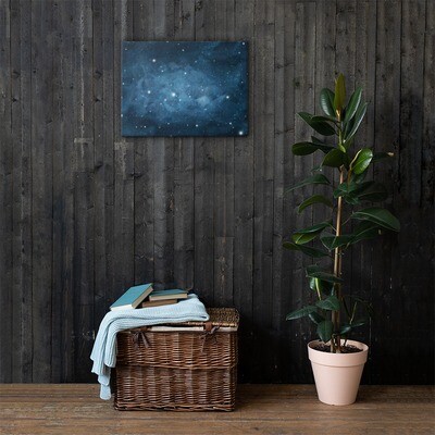 Night &amp; stars watercolor - Canvas print