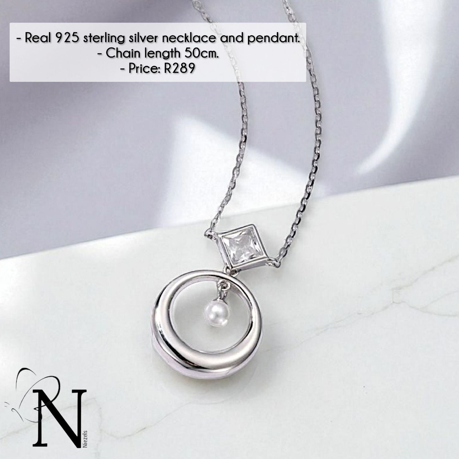 Real 925 sterling silver necklace.