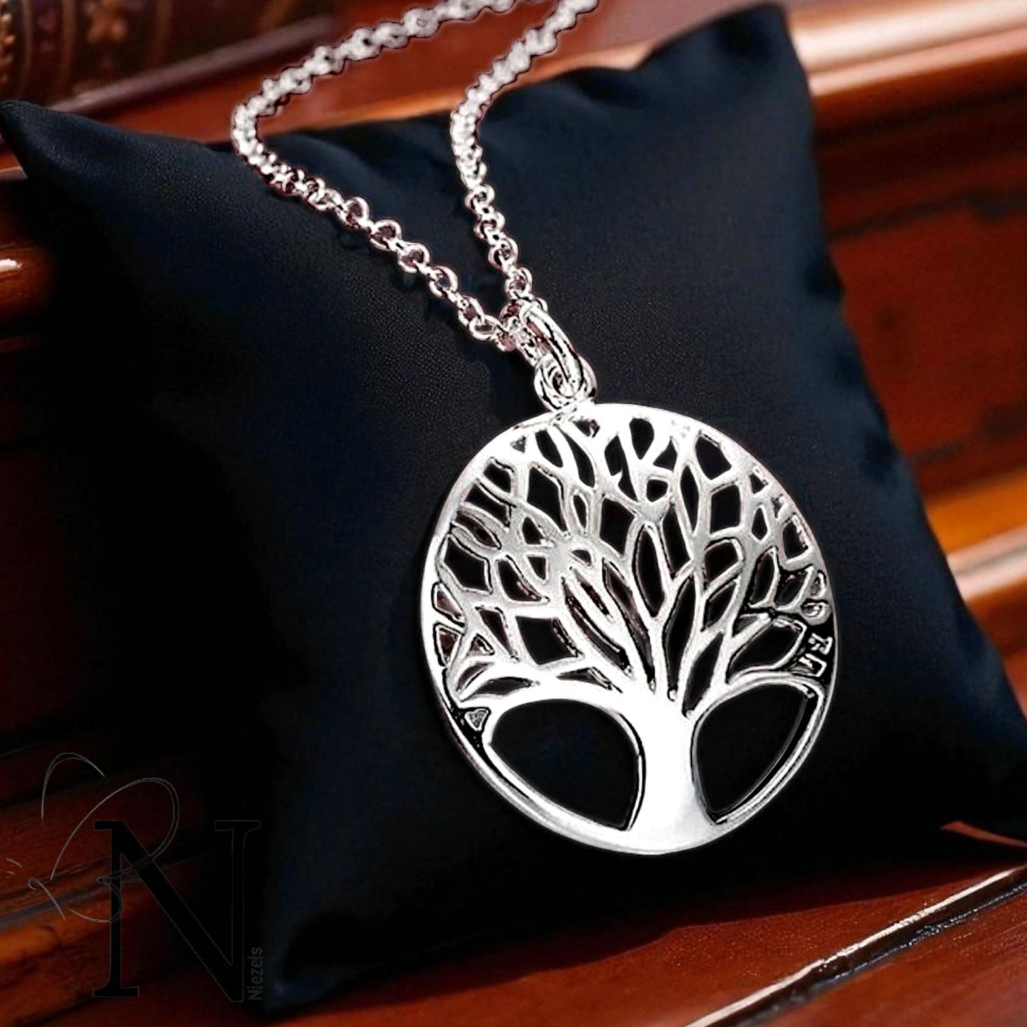 Real 925 sterling silver necklace - Tree of life.