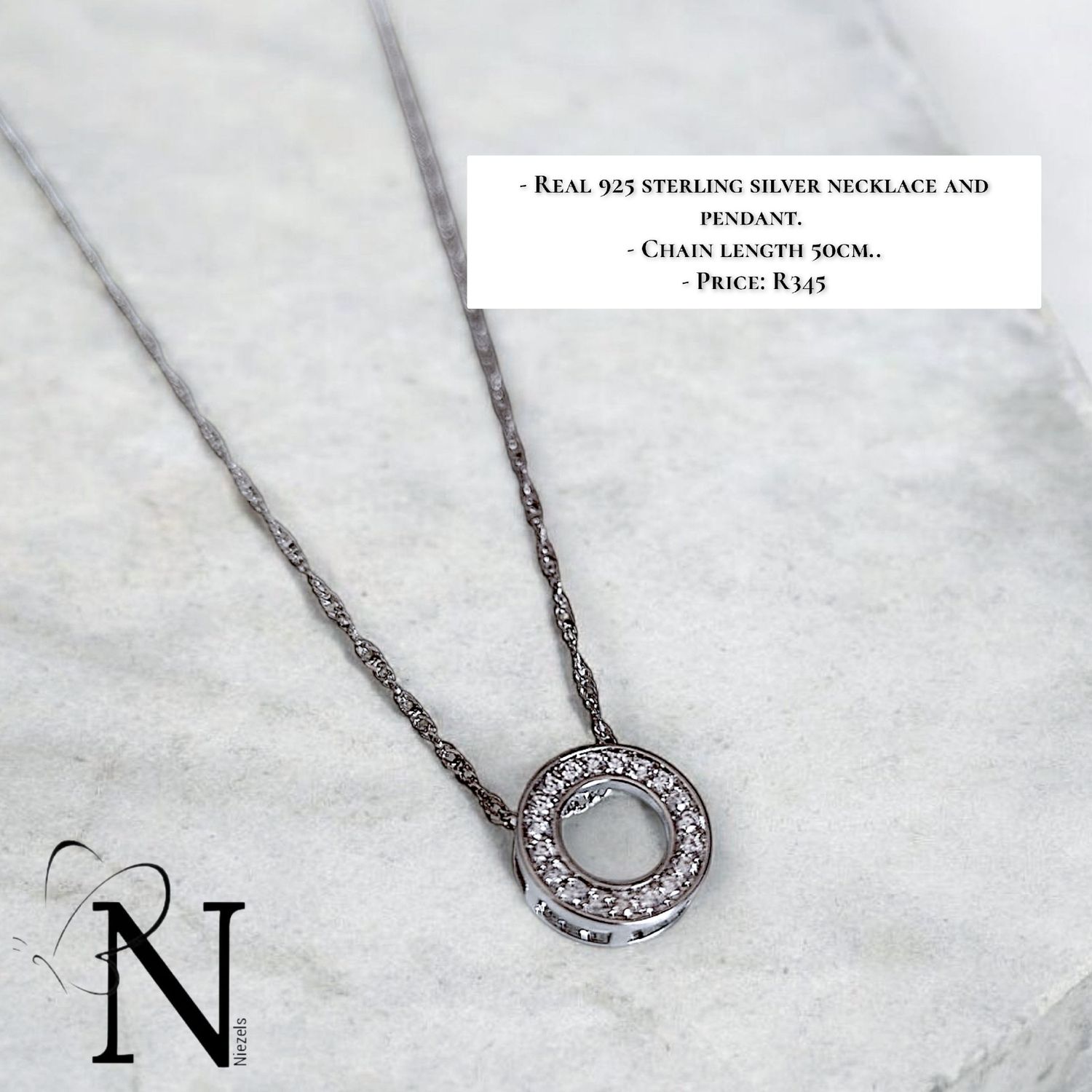 Real 925 sterling silver necklace.