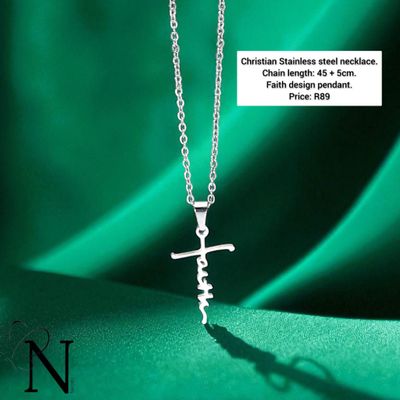 Stainless steel necklace - Faith pendant