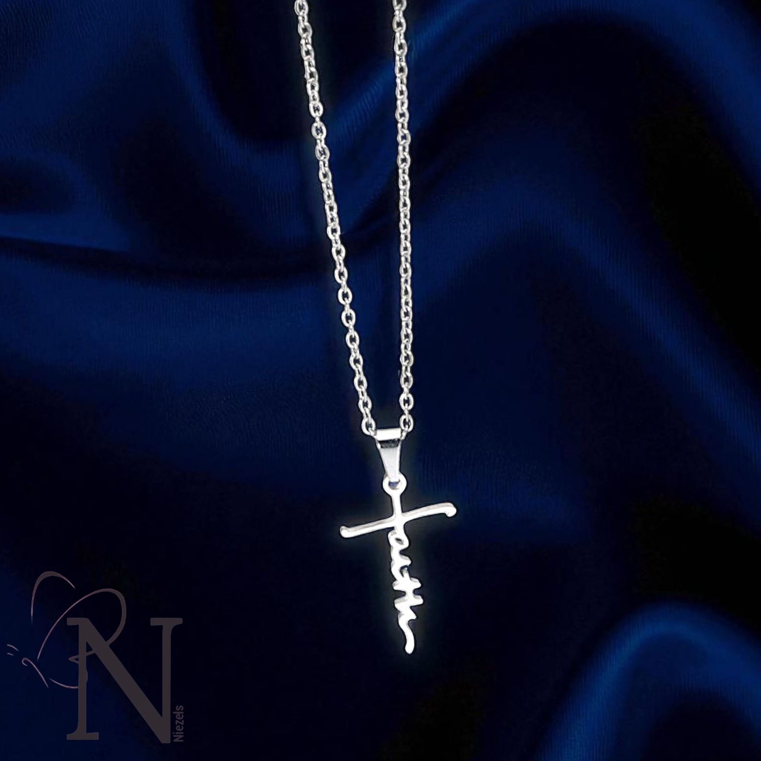Stainless steel necklace - Faith pendant
