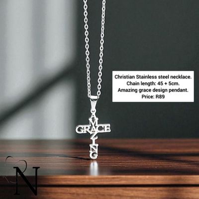 Stainless steel necklace- Amazing grace