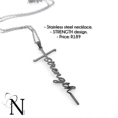 Stainless steel necklace- Strength