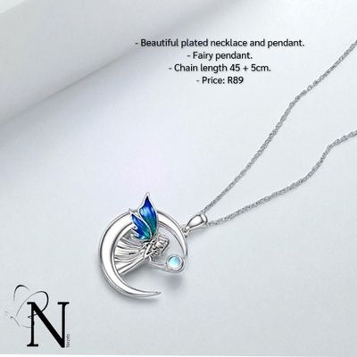 Silver plated necklace.