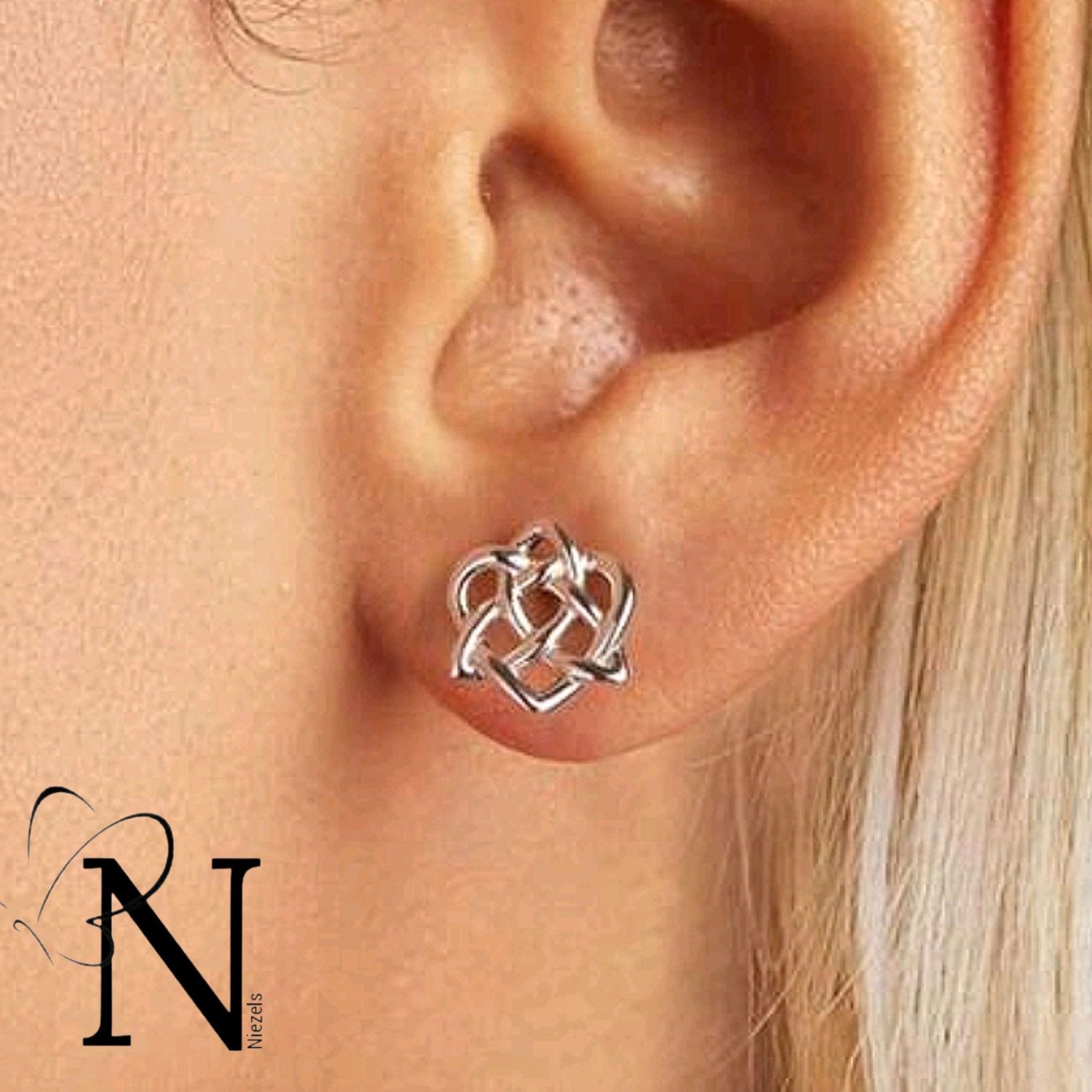 Real 925 sterling silver stud earrings.