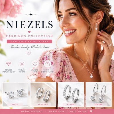 Niezels earrings available.