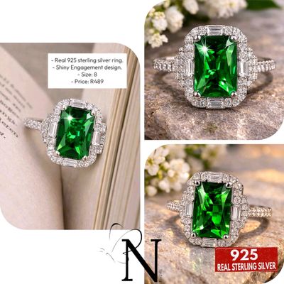 Real 925 sterling silver ring- Gorgeous design.