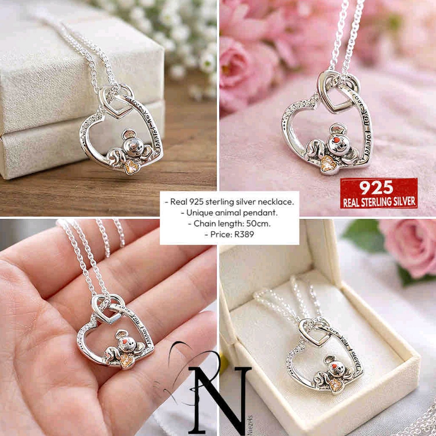 Real 925 Sterling silver necklace.