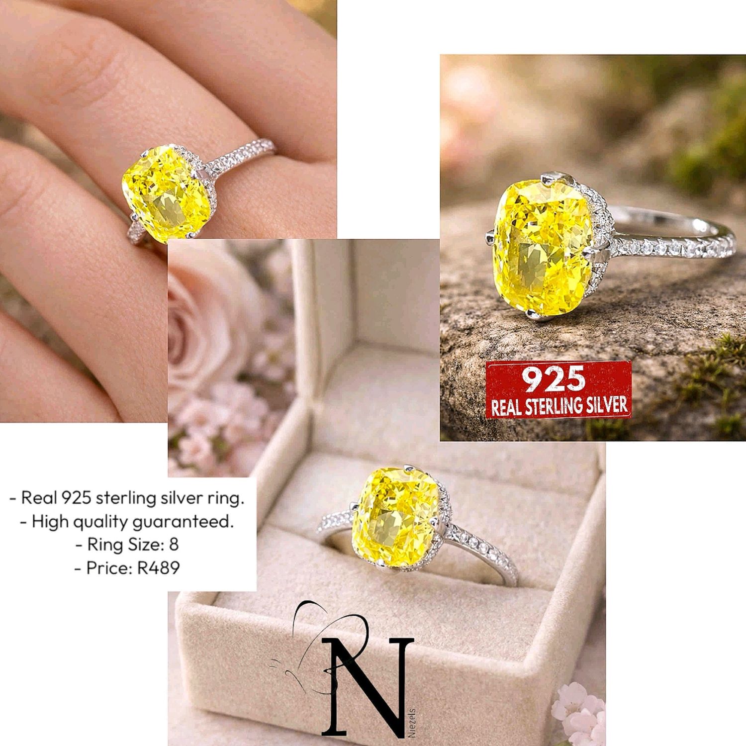 Real 925 Sterling silver ring.