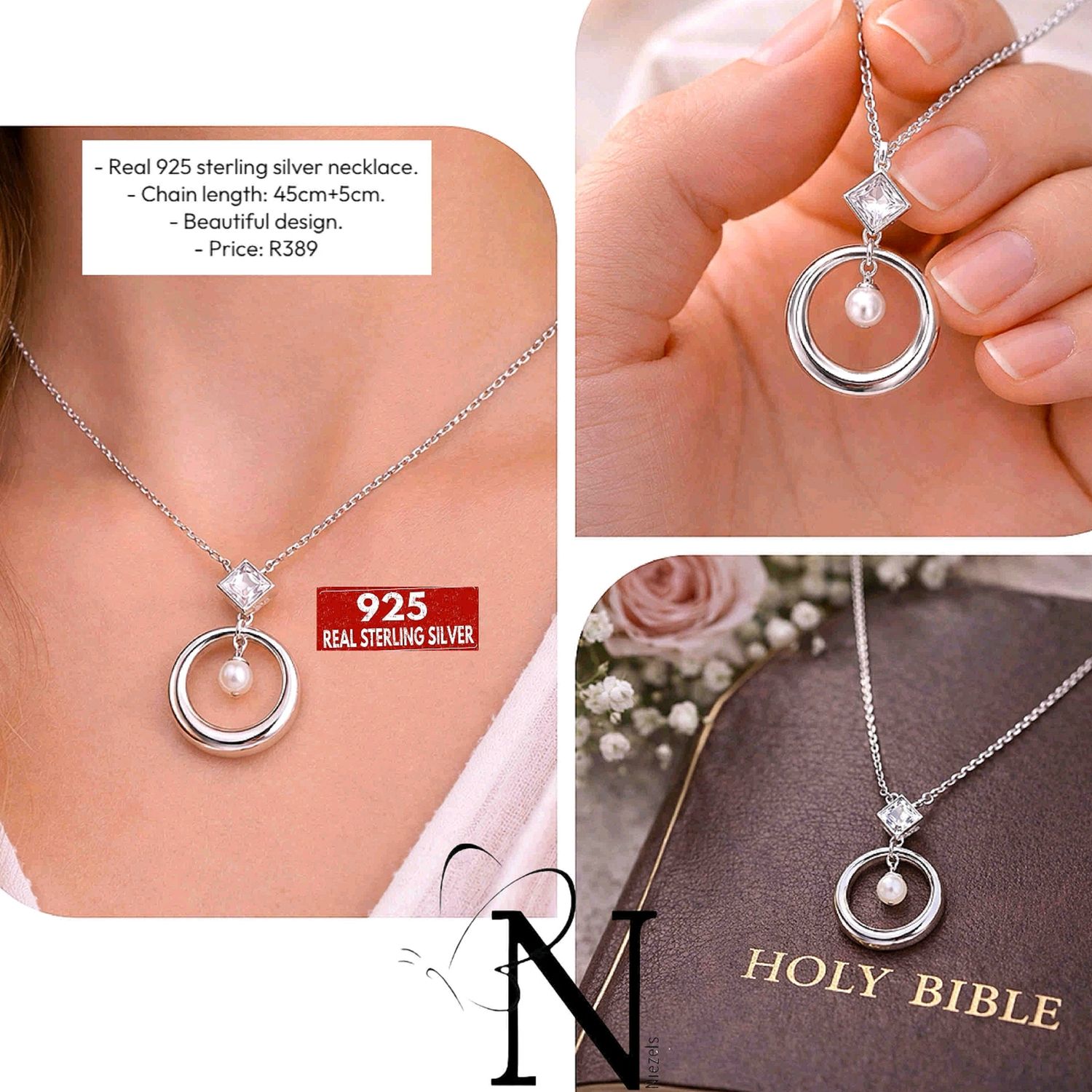 Real 925 Sterling silver necklace.