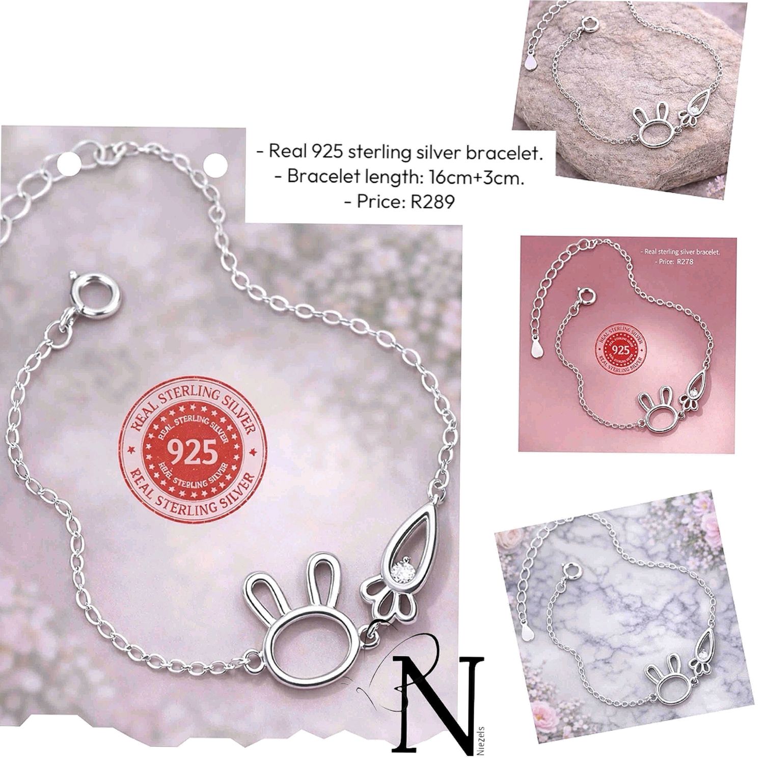 Real 925 Sterling silver bracelet.