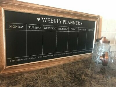 Chalkboard weekly planner