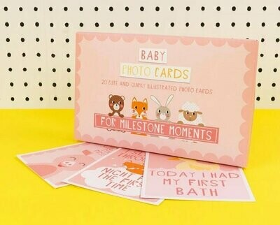 Baby Milestone Cards - Pink