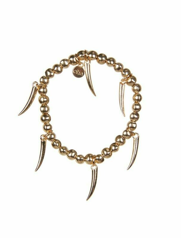 Horn Stretch Bracelet Gold