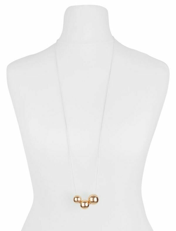 Triple Ball Necklace Silver Gold