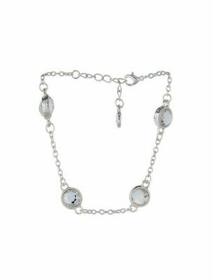 Diamante Chain Bracelet Silver