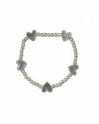 Stretch Heart Bracelet Silver