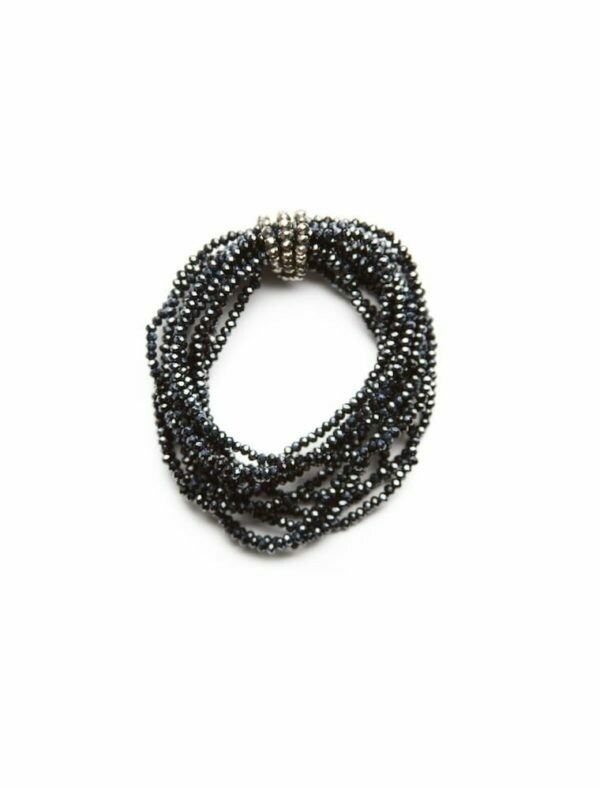 Multi Strand Stretch Crystal Bracelet Navy Multi Strand Stretch Crystal Bracelet Navy