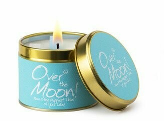 Lily Flame Over the Moon Candle Tin