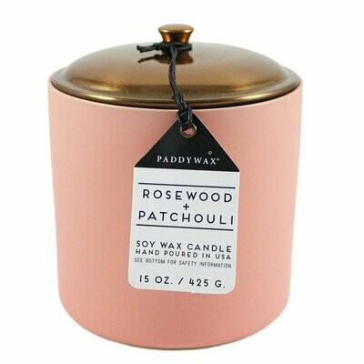 Paddywax Hygge 15oz Candle - Rosewood & Patchouli