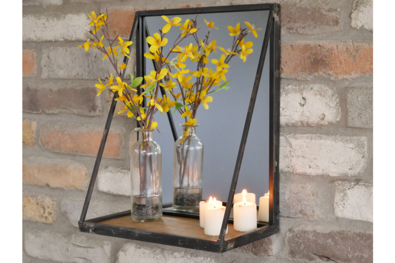 Mirror with shelf