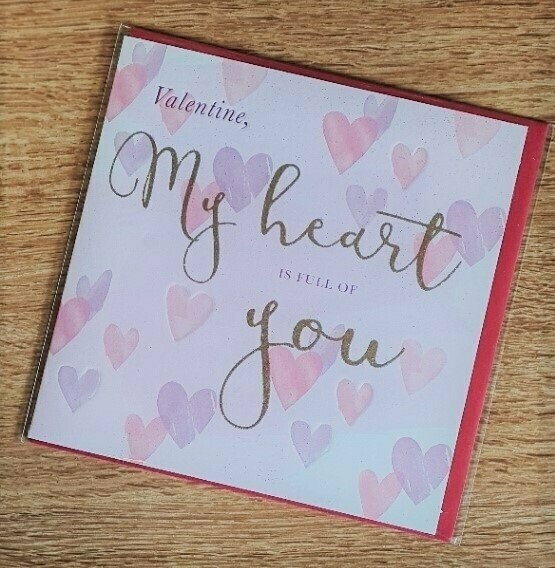 Velvet Ink Heart Full Valentine's Card