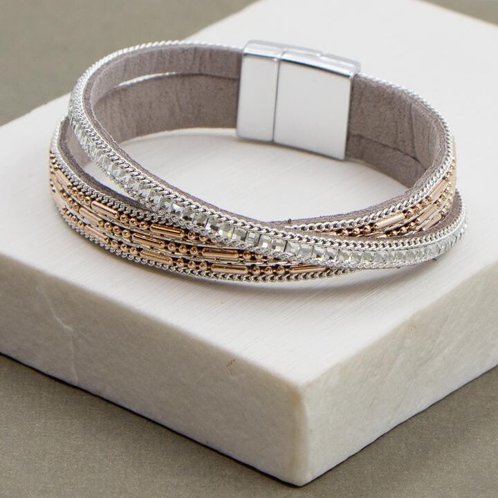 Double strand cross over bracelet