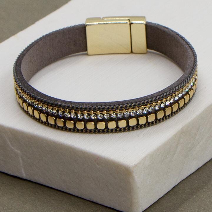 Mixed Metal Single Strand Bracelet