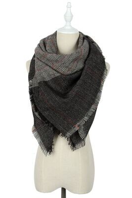 Check & Hounds Tooth Scarf