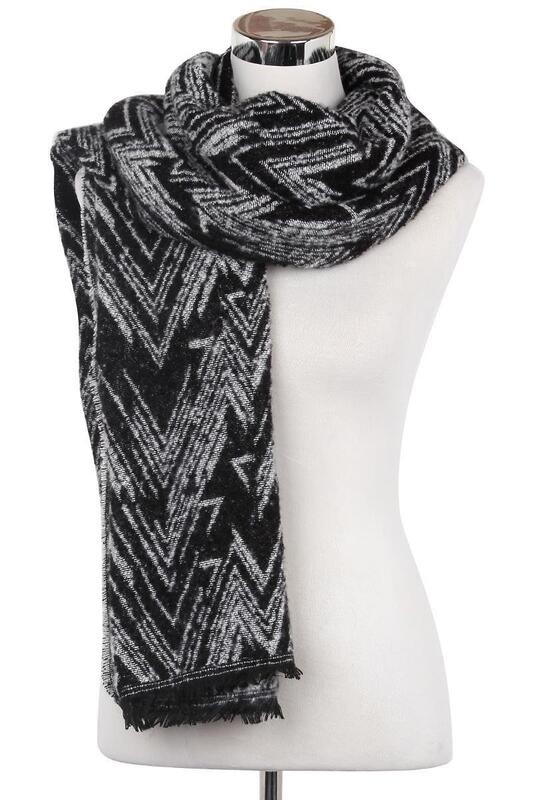 Zigzag Monochrome Scarf