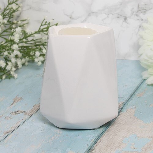 Facet Ceramic Wax/Oil Burner - White