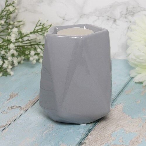 Facet Ceramic Wax/Oil Burner - Grey